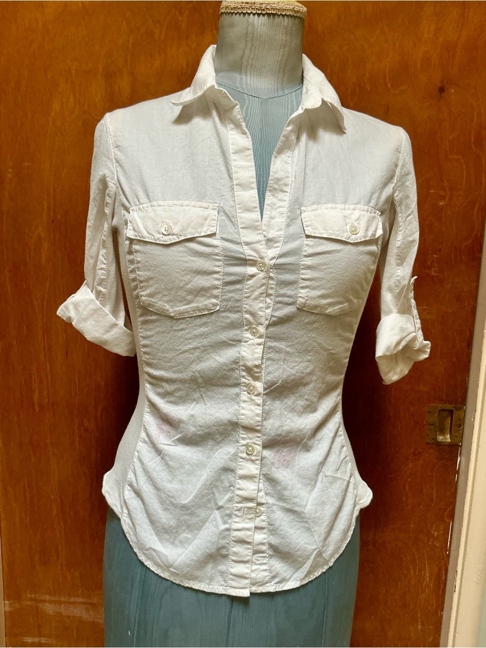 James Perse Vintage Y2K Classic White Button-Front Women's Shirt